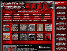 Tablet Screenshot of graffitifonts.com